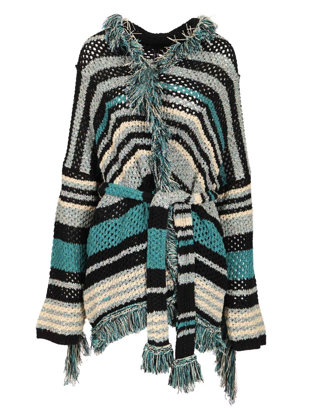 Alanui Striped Cotton Cardigan Knitwear - Multicolor | 068a9e50b090c49baeadafe5e0f9649055cdb7a3