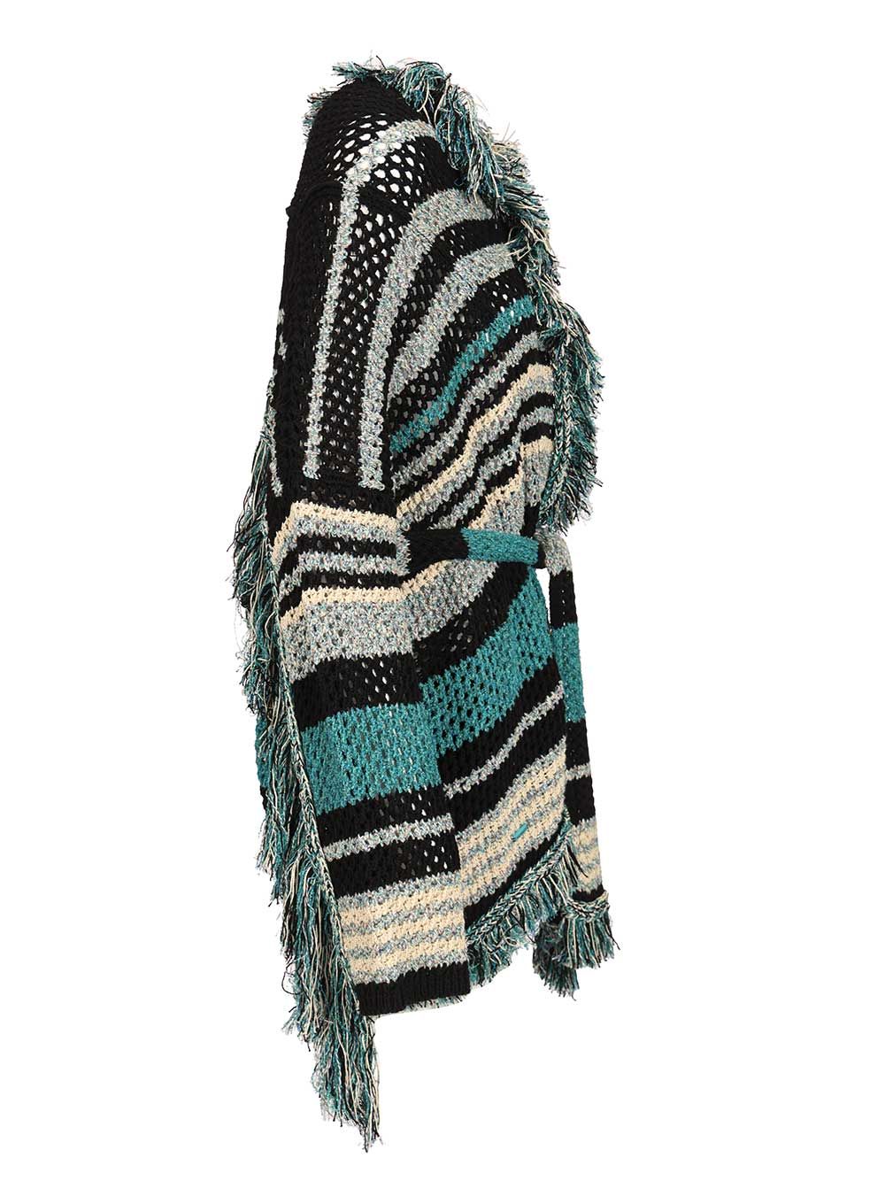 Alanui Striped Cotton Cardigan Knitwear - Multicolor | 70149fec79db7cd9daee42a35c176b74d94c9003