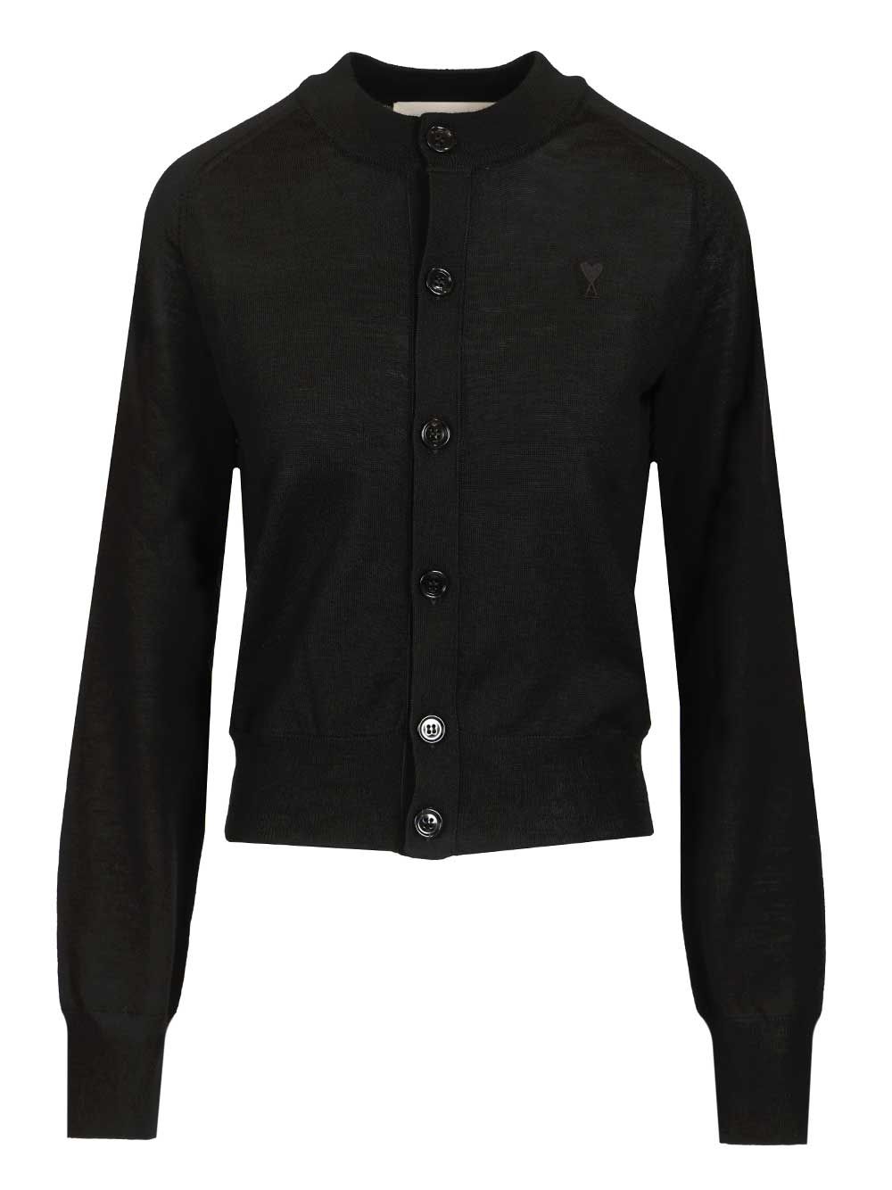 Ami Ami De Cœur Cardigan Knitwear - Nero | 05fffffad51cdf92674ba9104c189722bc165cdd