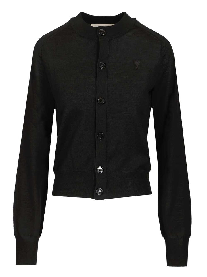 Ami Ami De Cœur Cardigan Knitwear - Nero | 05fffffad51cdf92674ba9104c189722bc165cdd