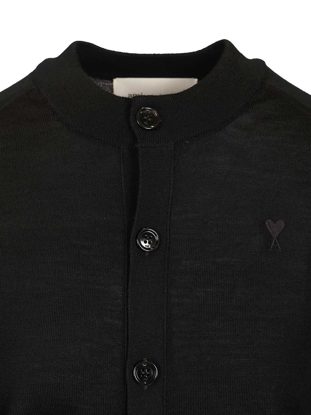 Ami Ami De Cœur Cardigan Knitwear - Nero | 1741ce12ab1ff79923df6f1007e6c15c92064171