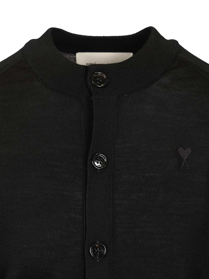 Ami Ami De Cœur Cardigan Knitwear - Nero | 1741ce12ab1ff79923df6f1007e6c15c92064171