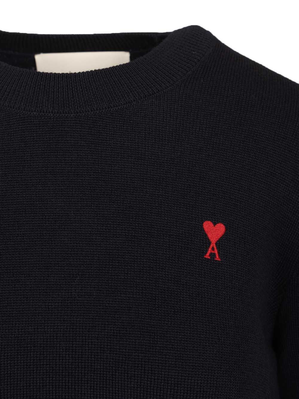 Ami Ami De Cœur Wool Sweater Knitwear - Blu | d841c13606ba61ed052f926a9b664d326a93c31f