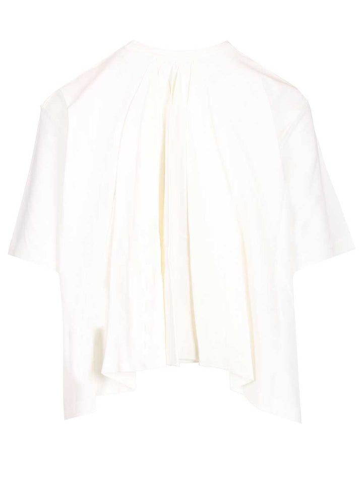Jacquemus Cotton And Silk T-Shirt - Bianco | cf0d71525da0ed28cd913701f8d92f068ef6d2a7