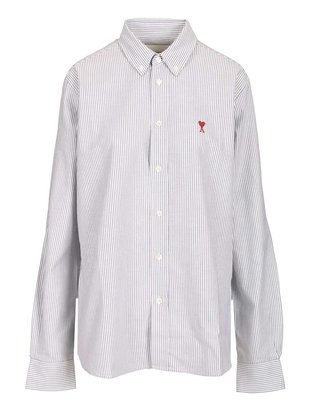 Ami Striped Shirt Shirts - Light blue | 6f71d41992219f7cf3b2cb73724abaa4b2510717