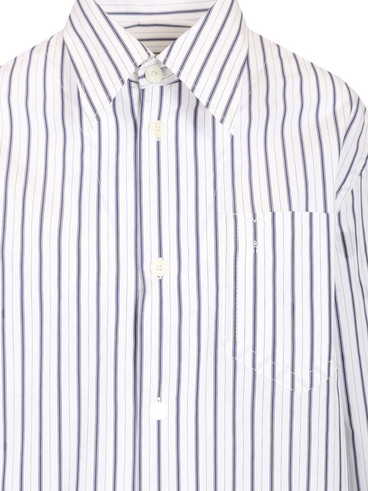 Ami Wide Striped Shirt Shirts - Bianco | 28705a05c54d49fa1edca518a10f47d0bf405563