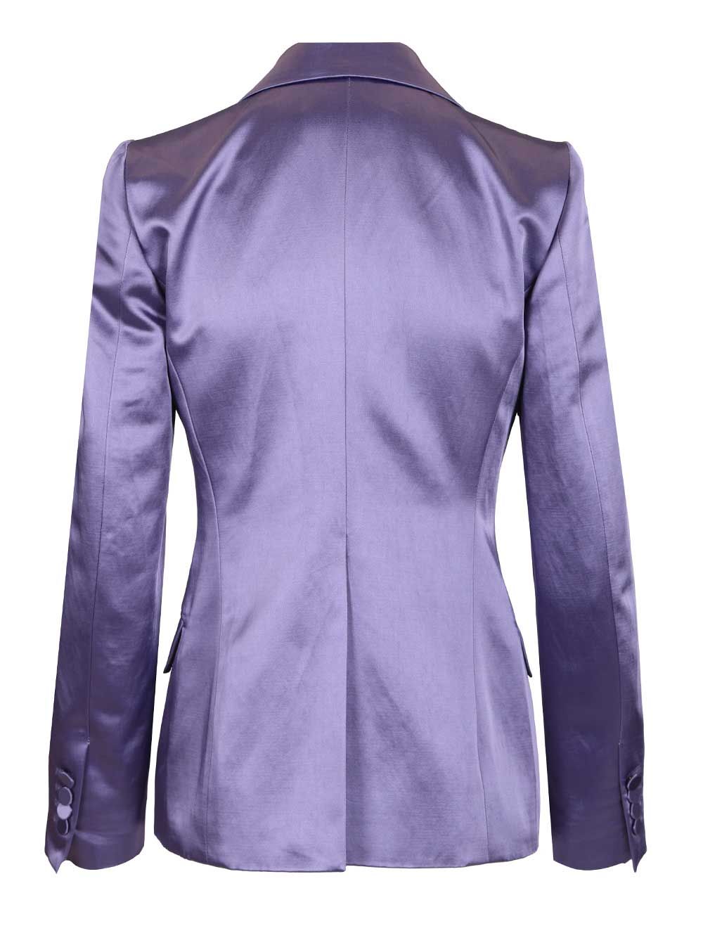 Dries Van Noten Blazer In Shiny Satin Giacche - Violet | 41bc8cc104e6d10cbf71b559239b488943e1693e
