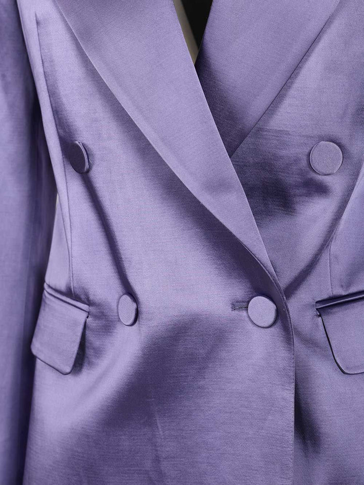 Dries Van Noten Blazer In Shiny Satin Giacche - Violet | 8a00311927c118cf5dea27371a59c73f0847282d