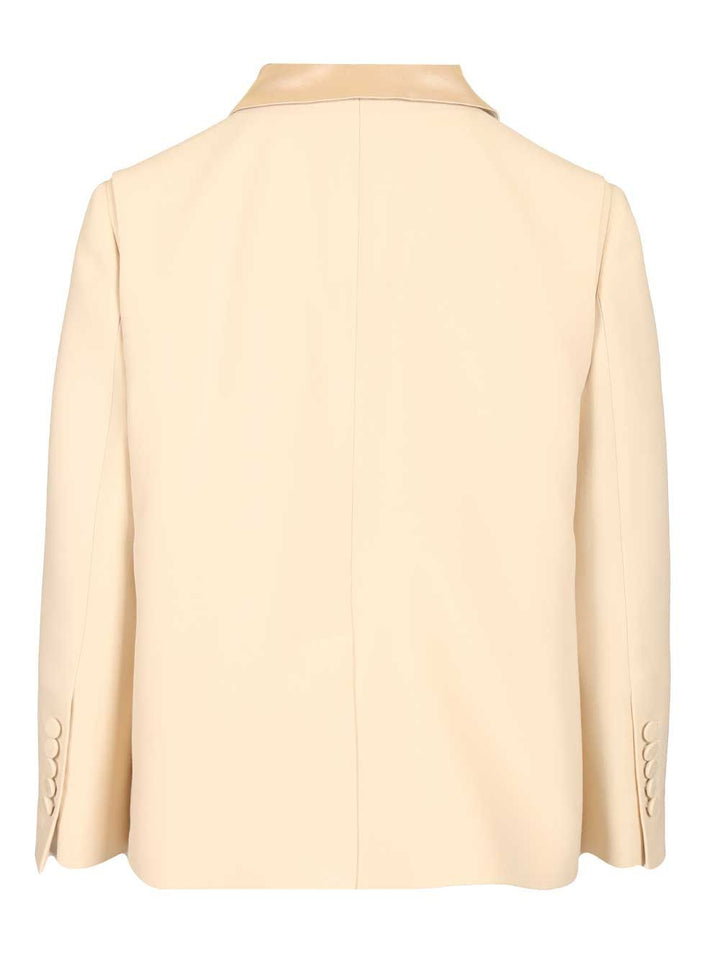 Fendi Double-Breasted Wool Blazer Giacche - Rose | c6ff710ddb6a051f14168f3673e9b514ca84587a