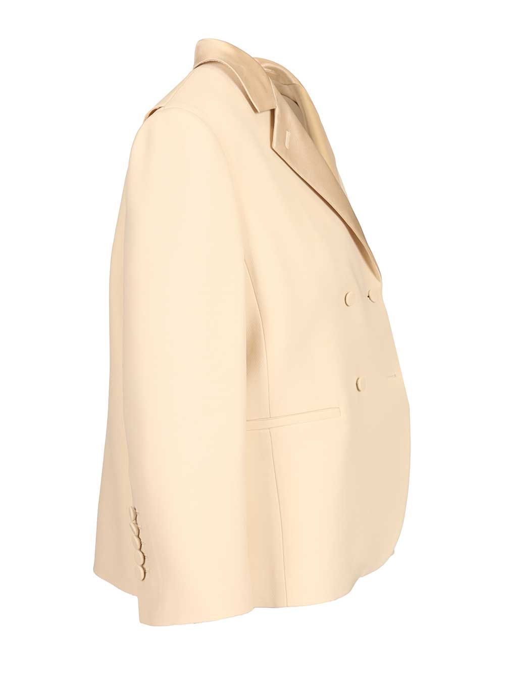 Fendi Double-Breasted Wool Blazer Giacche - Rose | 00463c7a5ed262ddfc56f3119040f67b58884bad