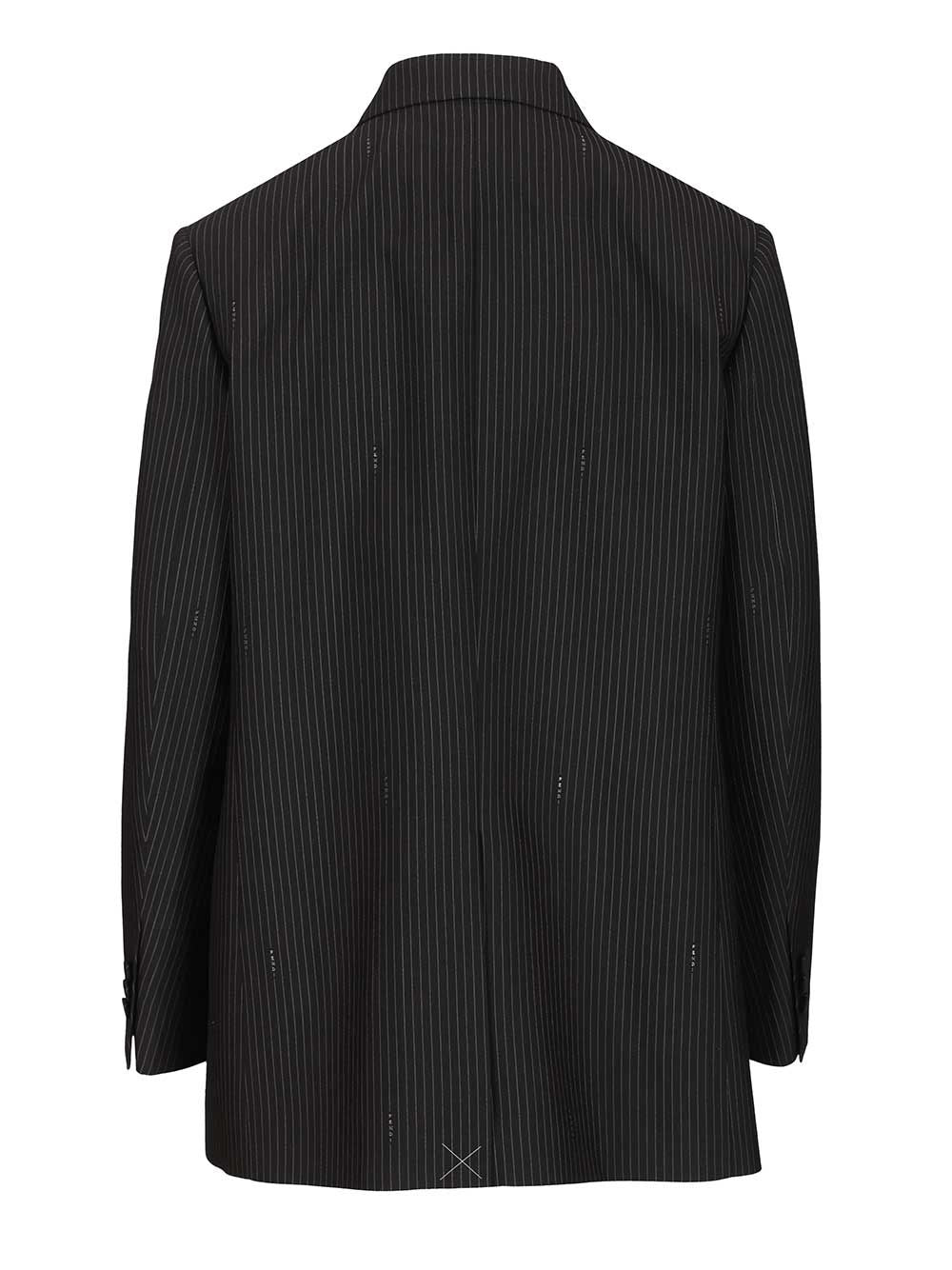 Fendi Pinstriped Wool Blazer Giacche - Blu | 10e6b56898d39644e439a01e8c767f47988fba90
