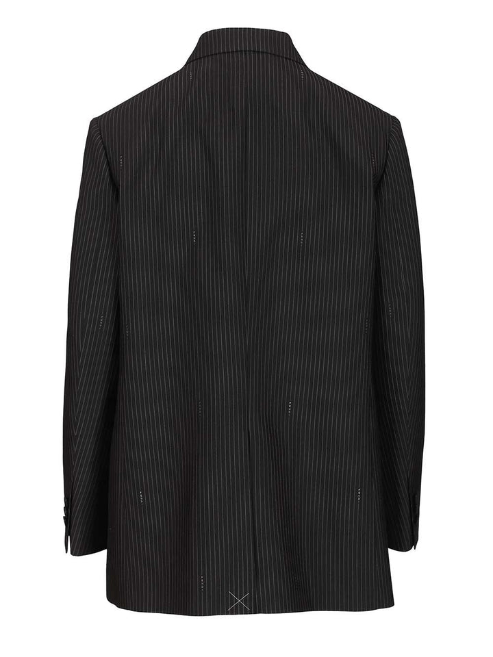 Fendi Pinstriped Wool Blazer Giacche - Blu | 10e6b56898d39644e439a01e8c767f47988fba90