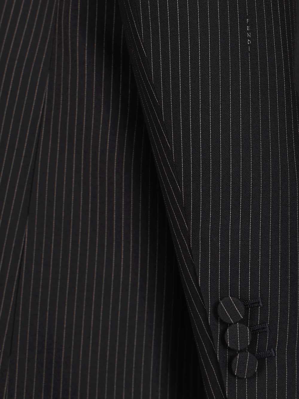 Fendi Pinstriped Wool Blazer Giacche - Blu | 88bf9bf50c8942f55122c48ea51750efe1a11440