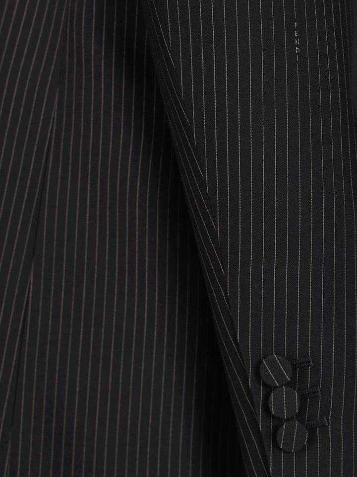 Fendi Pinstriped Wool Blazer Giacche - Blu | 88bf9bf50c8942f55122c48ea51750efe1a11440