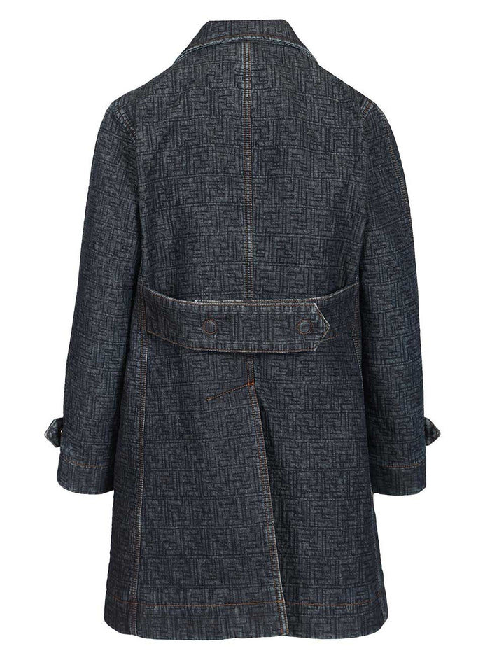 Fendi Ff Denim Jacket Giacche - Blu | 2d1bd484be35cf48440e6982af6b54973f15c343