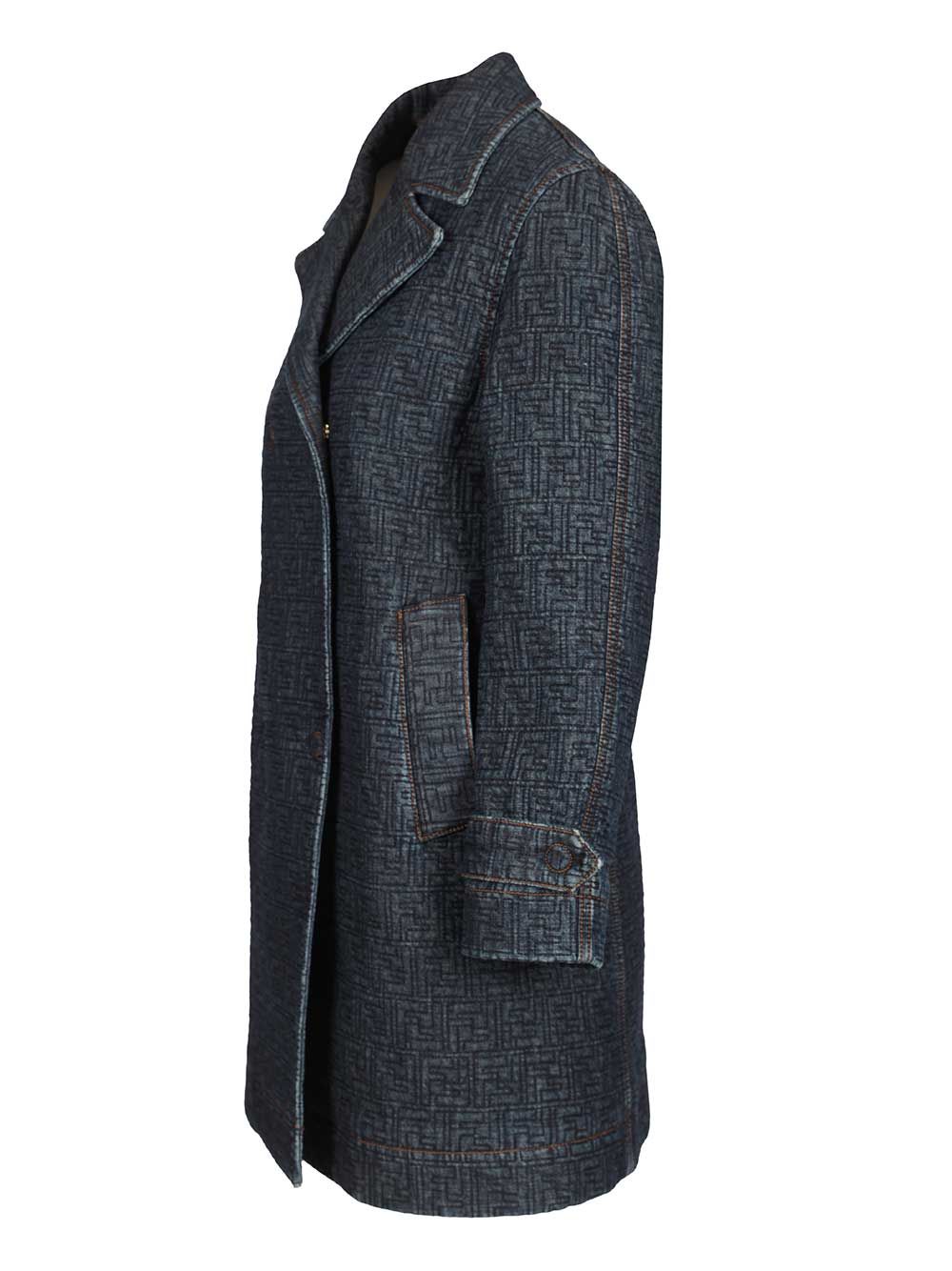 Fendi Ff Denim Jacket Giacche - Blu | 846db7da4fb3a84b0f015fbdf3739e60b1e6f7a5