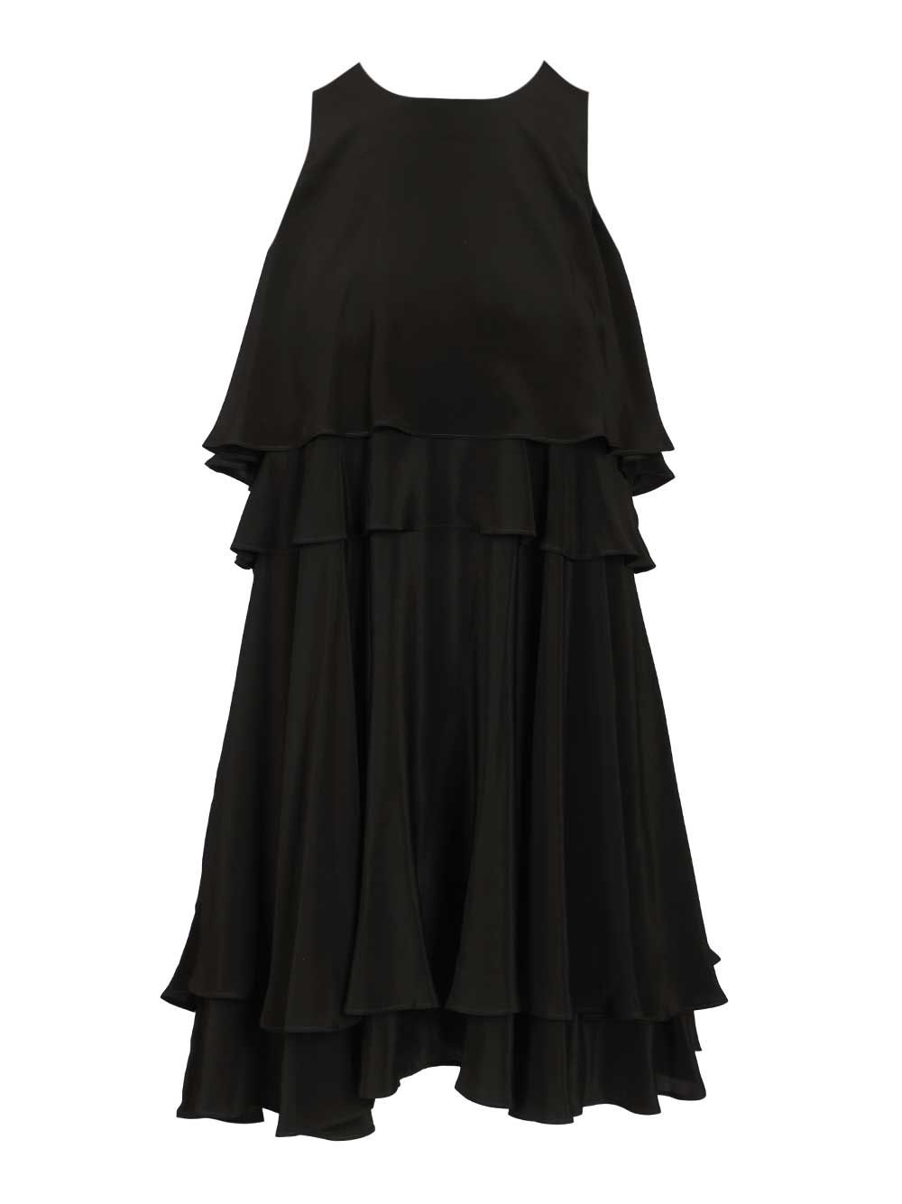 Ami Short Sleeveless Dress With Ruffles Abiti - Nero | be3e67714255ed167e27aeff21bb6a6a61c834fc