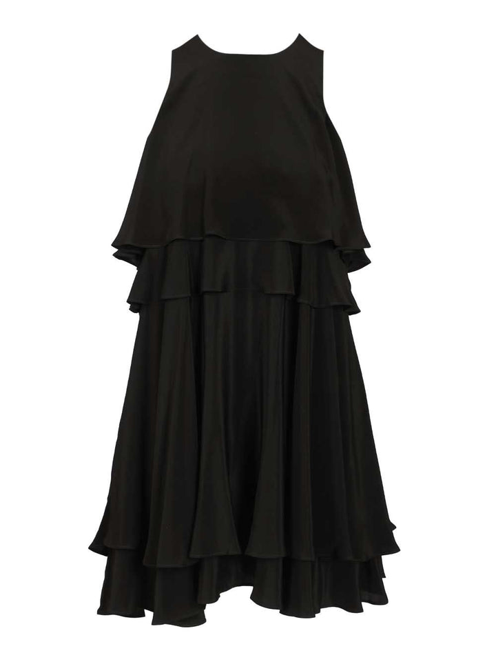 Ami Short Sleeveless Dress With Ruffles Abiti - Nero | be3e67714255ed167e27aeff21bb6a6a61c834fc