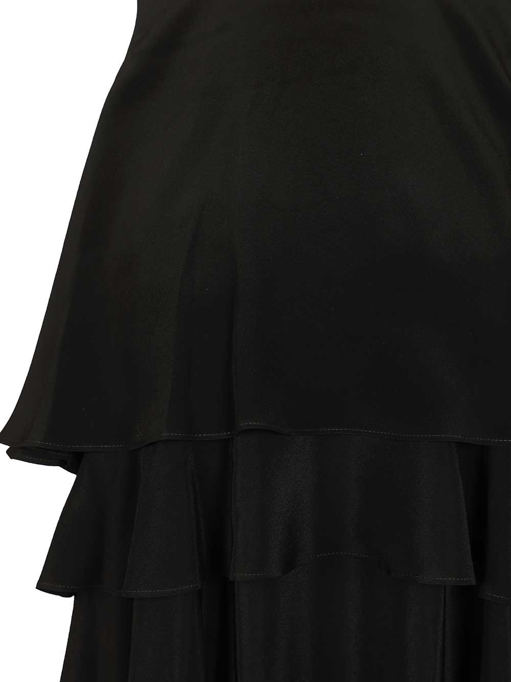 Ami Short Sleeveless Dress With Ruffles Abiti - Nero | 0abe48d6e1774a8b0fe04f6f279ed3249b834069