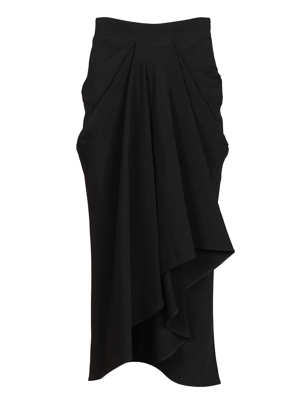 Givenchy Crêpe Cady Midi Skirt Gonne - Nero | 297e13cac792622a9a08ad4332cc0f9b1bae2e9e
