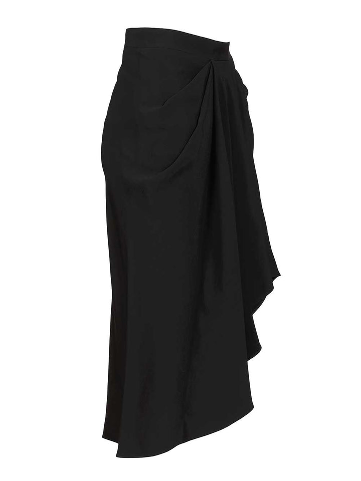 Givenchy Crêpe Cady Midi Skirt Gonne - Nero | 166a8509c4a7c191f840a7377d9a2c088eced420