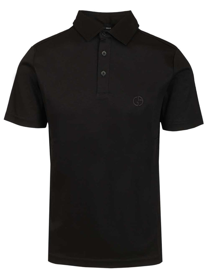 Giorgio Armani Cotton Interlock Polo shirt - Nero | fd93c1f623914758c766f40bf2b87797ab7c4582