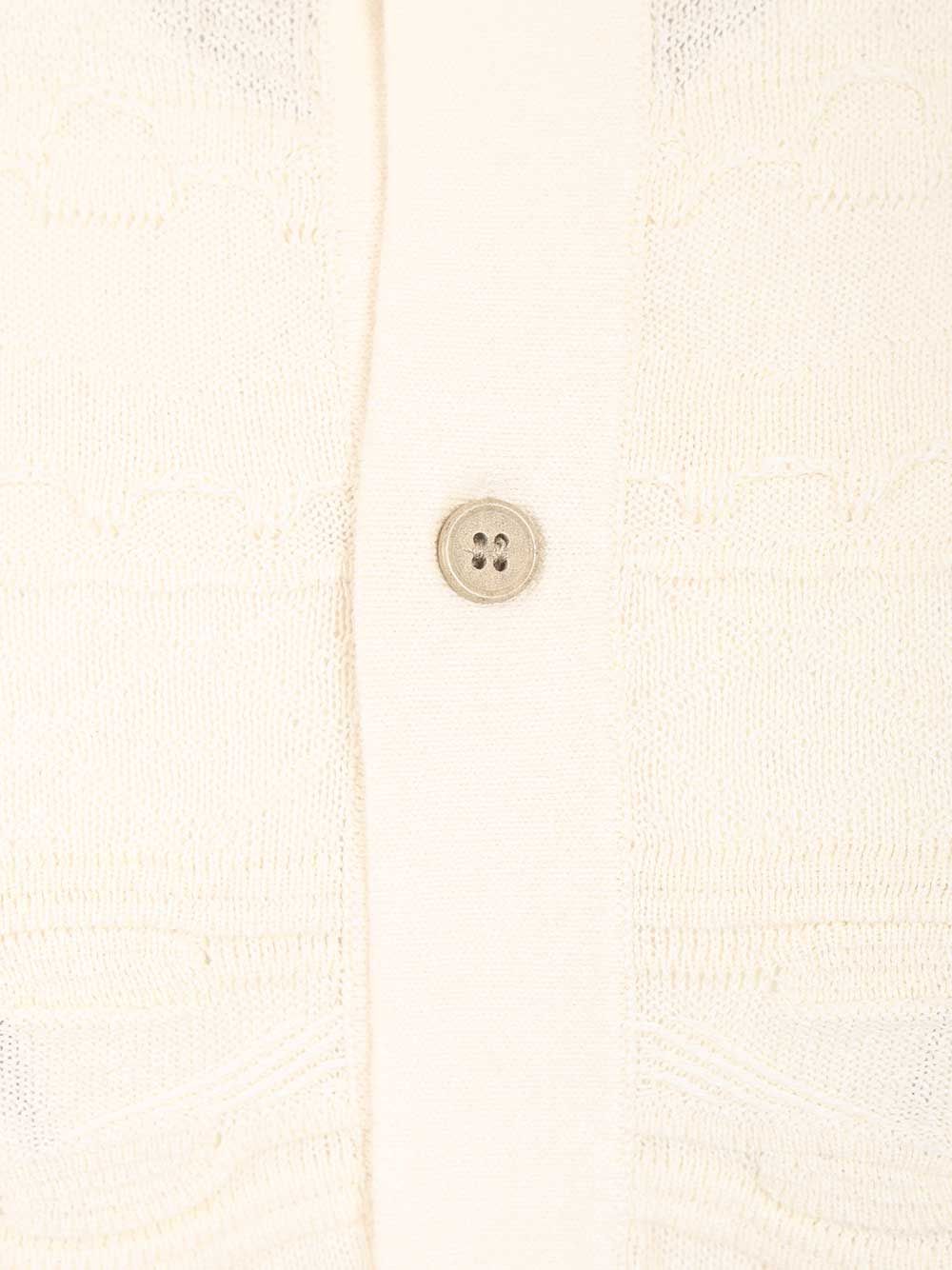 Emporio Armani Sweater With Henley Collar Knitwear - Bianco | 9750bd74193785683fd72370d79059c273ba158b