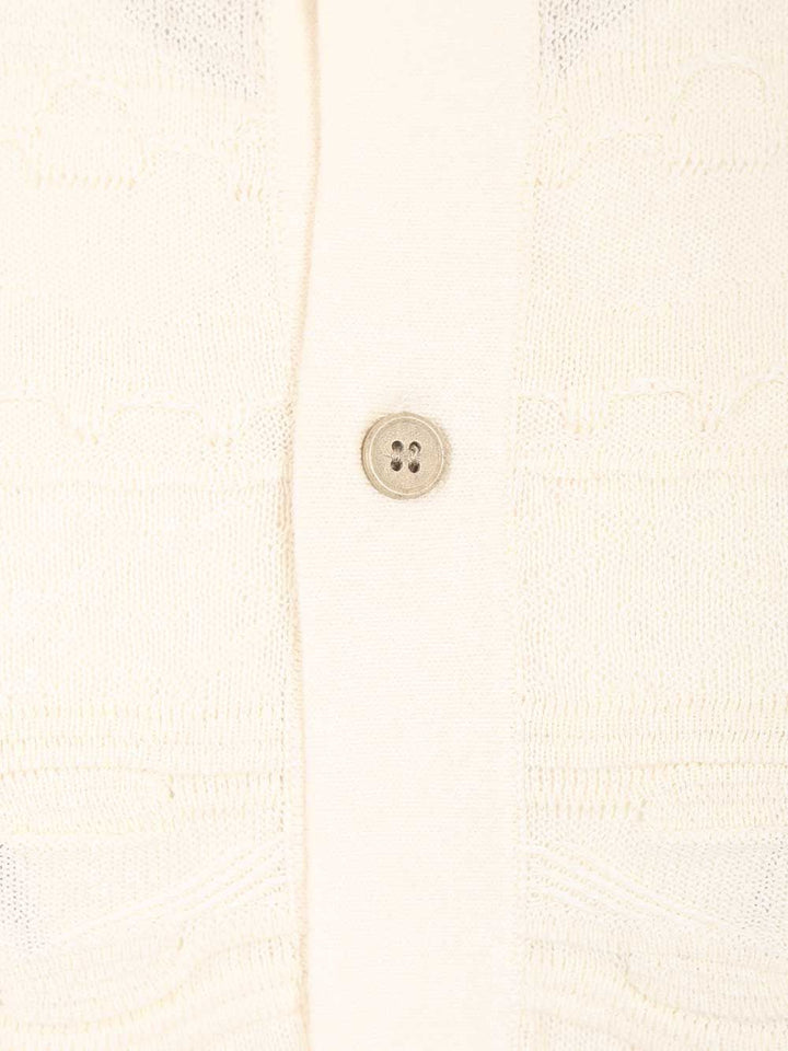 Emporio Armani Sweater With Henley Collar Knitwear - Bianco | 9750bd74193785683fd72370d79059c273ba158b