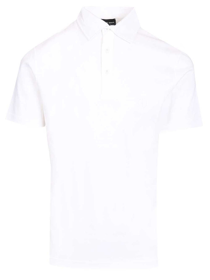 Giorgio Armani Cotton Interlock Polo shirt - Bianco | ad6d308d5e011d7577cfd6e1b98b0b6f77e3efe7