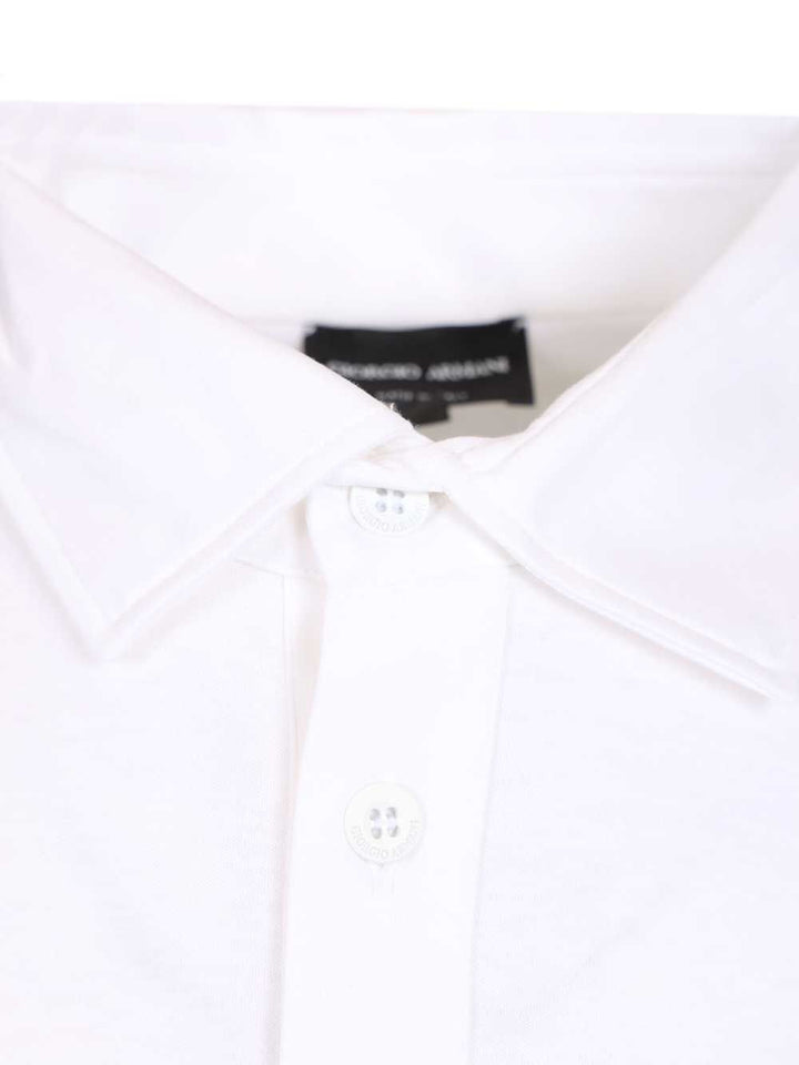 Giorgio Armani Cotton Interlock Polo shirt - Bianco | 79d2222f3b5ec8bee4e13fa33674109f531787a6