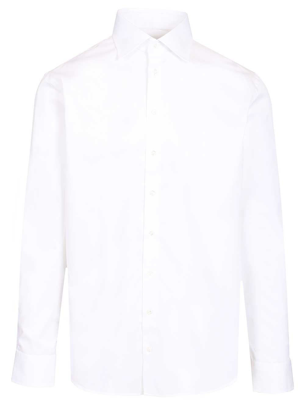 Giorgio Armani Classic Cotton Shirt Shirts - Bianco | bbe8d28a0a300a155e5fe56b702afba70ae168ee
