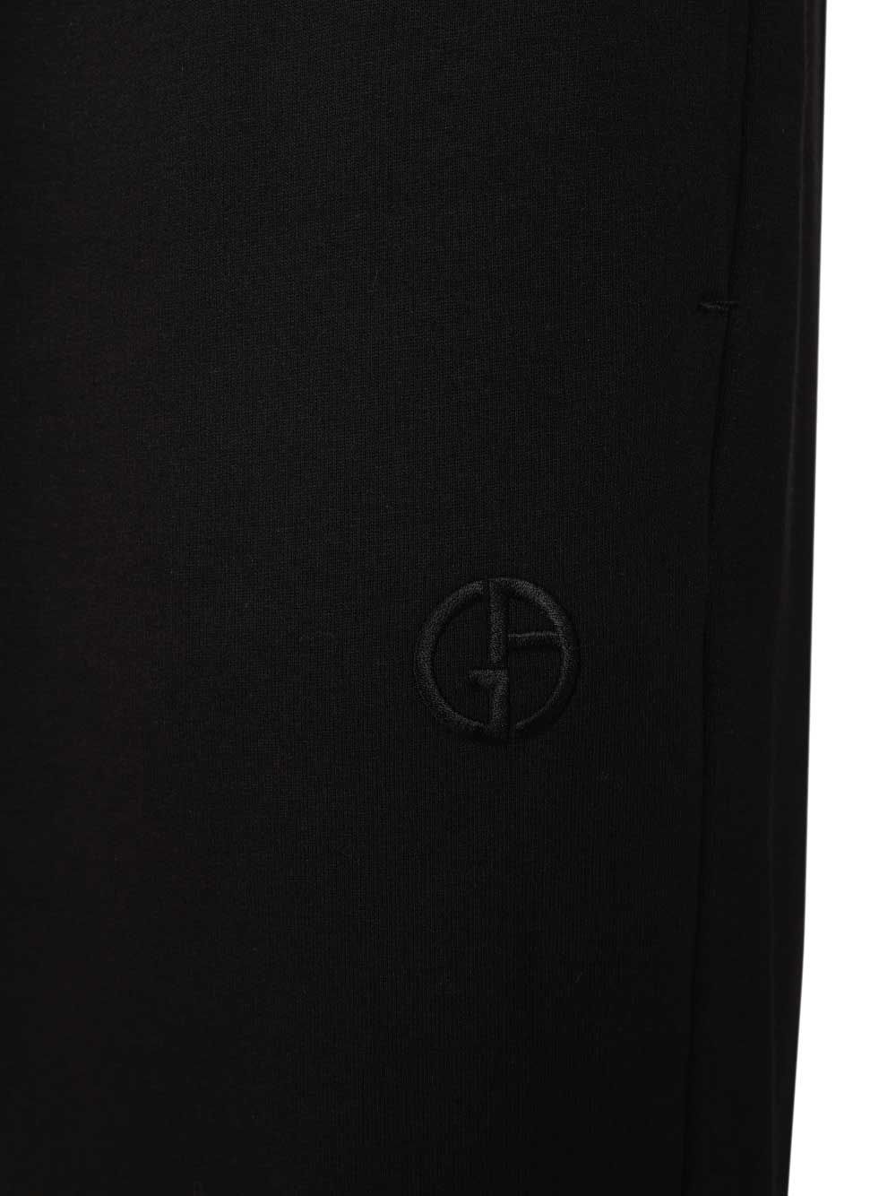 Giorgio Armani Joggers In Cotton And Cashmere Trousers - Nero | 6d1137dcb000025b4d77937e4aa0b875be01f614