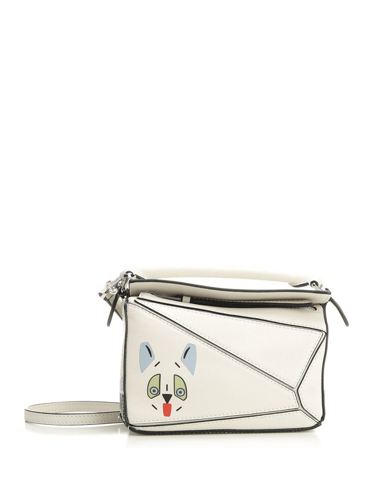 Loewe Puzzle Futurist Cat Handbags - Bianco | 0432a7799e7c3eb1daf933783c0d07444ac929f6