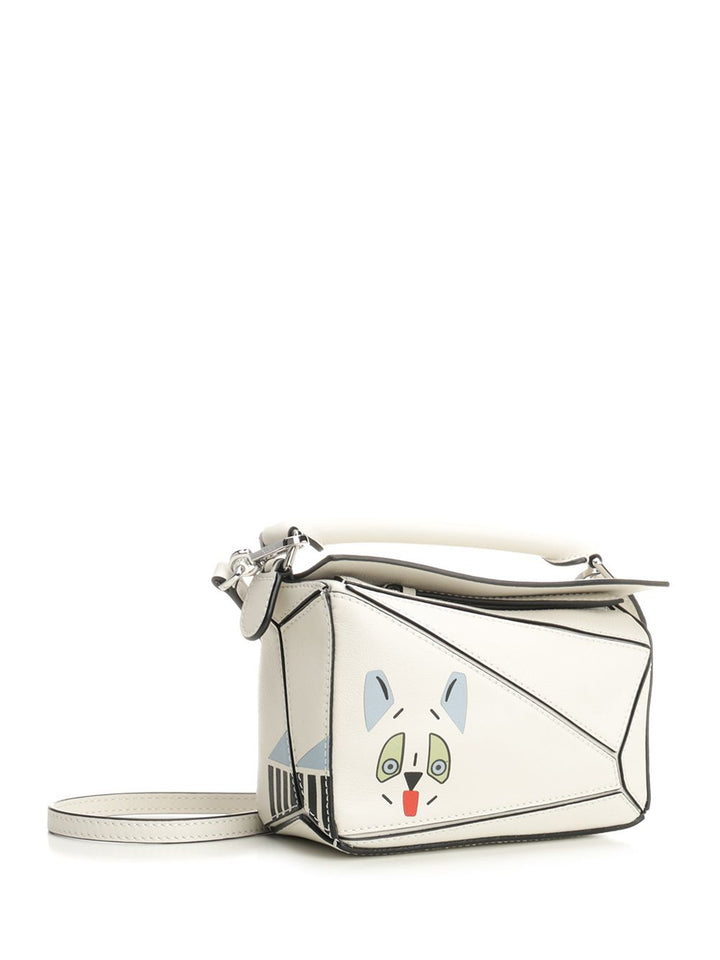Loewe Puzzle Futurist Cat Handbags - Bianco | 73005e2eeb826a927c1d0efa58258b5a9c11f2f0
