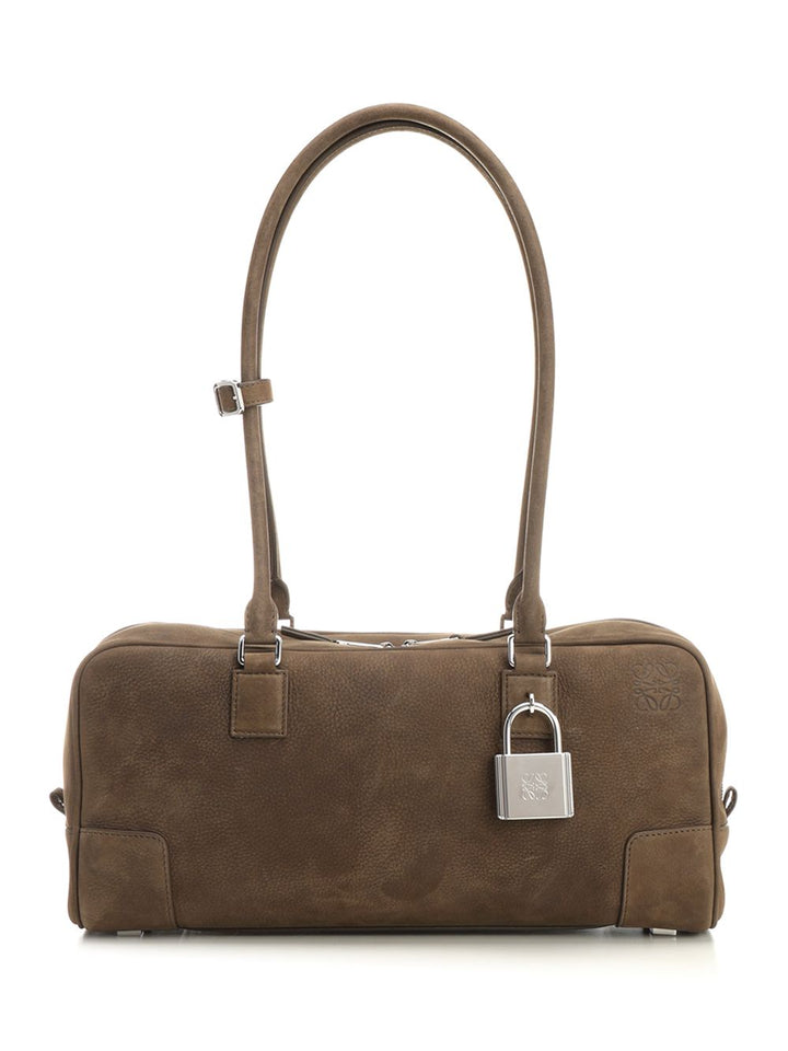Loewe Amazona 31 Cropped Bag In Garnet Nubuck Crossbody Bags - Marrone | 2ff9c5728aa0892d39f88c1d4093191046a9df9f