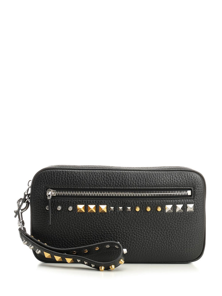 Valentino Garavani Valentino Garavani Leather Clutch Bag Small leather goods - Nero | 6f82a37843d00ef70c26456f9776b161eaf3777d