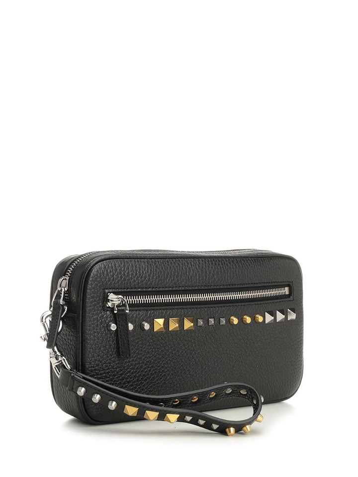 Valentino Garavani Valentino Garavani Leather Clutch Bag Small leather goods - Nero | 61bea54365c0ab96e4231fe2f996f99ab63135bc