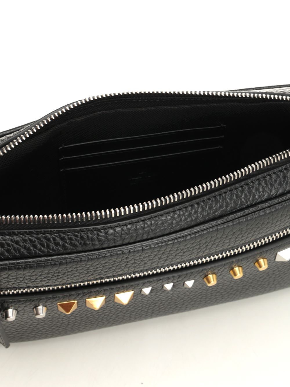 Valentino Garavani Valentino Garavani Leather Clutch Bag Small leather goods - Nero | f0d2019fec89a531e7d2f02bcce0d7da35ce57ee