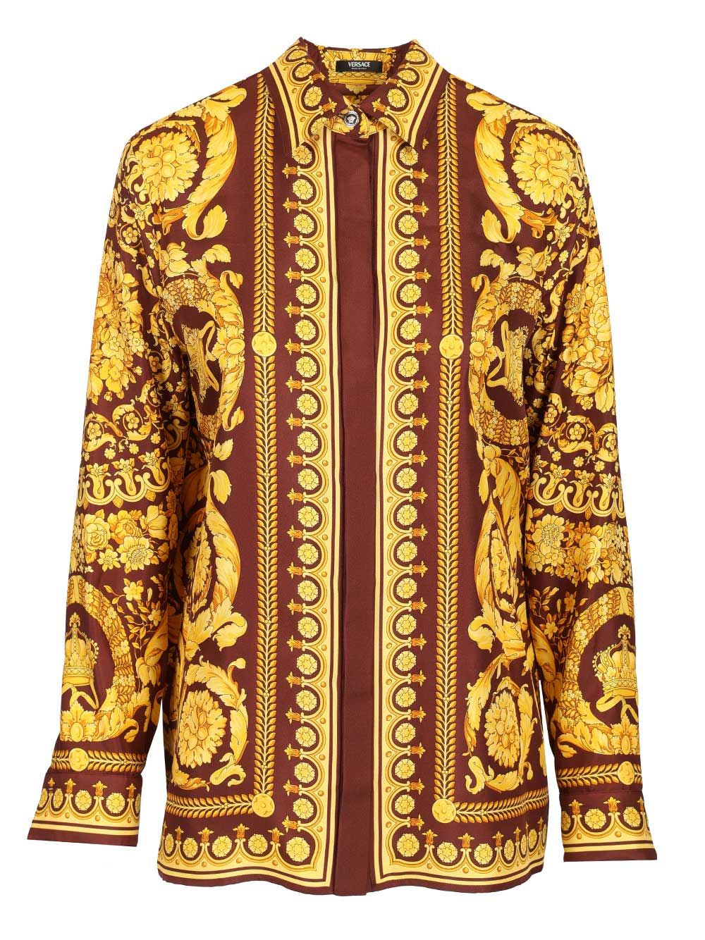 Versace Silk Twill Shirt Shirts - Bordeaux | b2424ca6c9f642aac72ba046a6270e417d2925e4