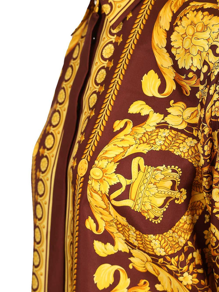Versace Silk Twill Shirt Shirts - Bordeaux | 8853d33d1e28a6f251867863447fa21f9b00fd93