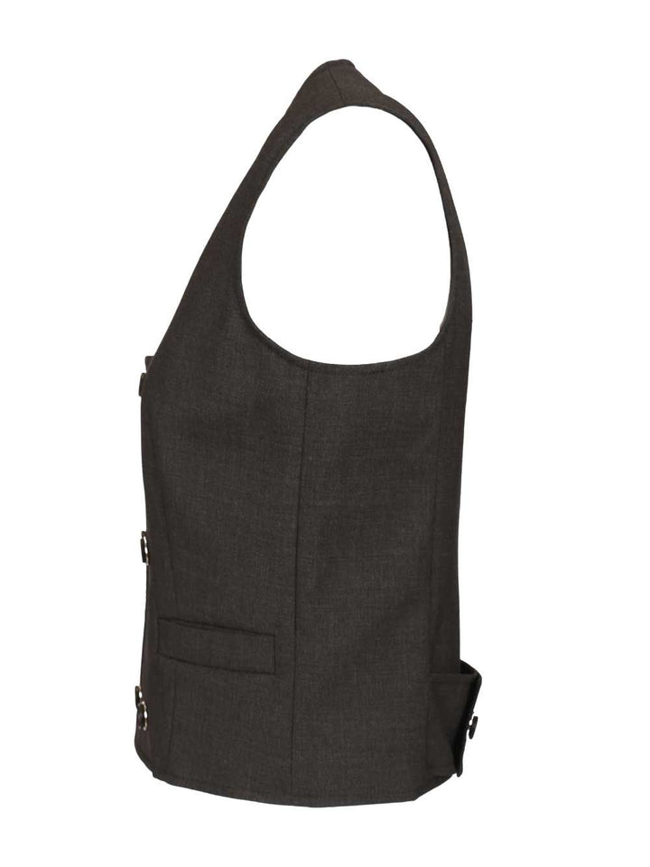 Durazzi Milano Tailored Double-Breasted Vest Giacche - Grey | 5ebcae450e3cd6c5becf42ada6fd6df1bfebdc87