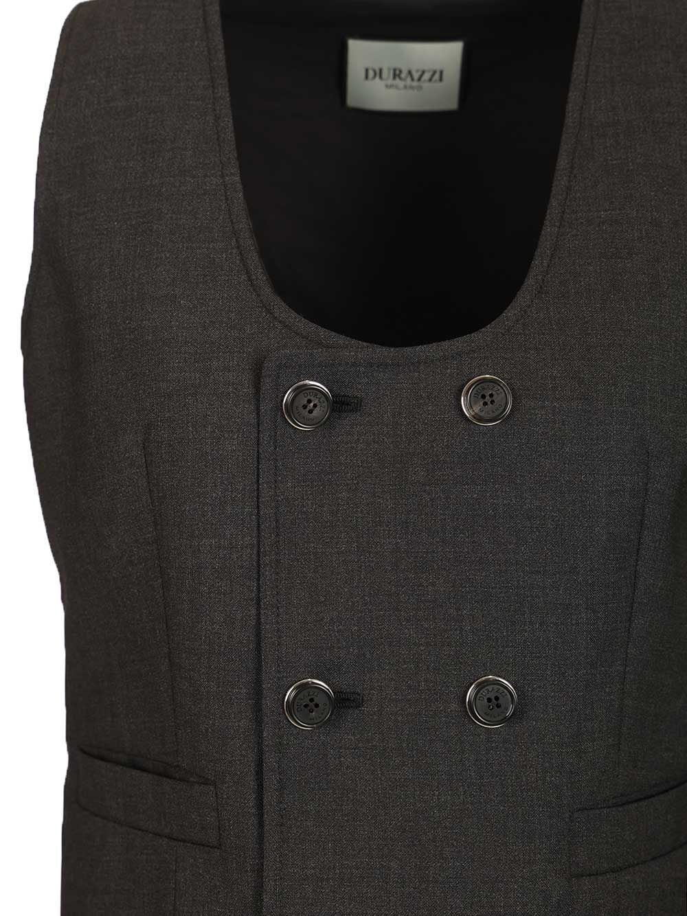 Durazzi Milano Tailored Double-Breasted Vest Giacche - Grey | dbe157fb1f20c34f252349508e0023fbc3f7252b