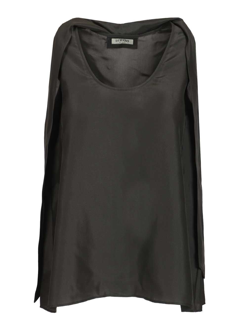 Durazzi Milano Sleeveless Silk Top Shirts - Grey | 9bbeb1bb35014d49ef60f27d4799ce4ab829a6cb