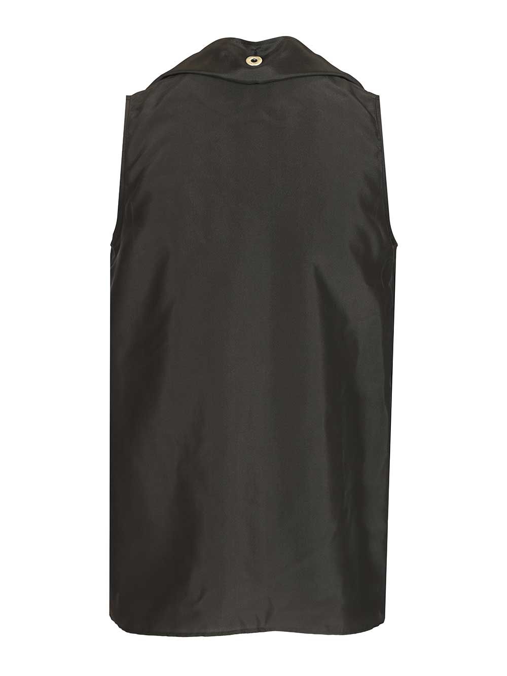 Durazzi Milano Sleeveless Silk Top Shirts - Grey | 86d46803de986e25424893bd55307fe1809f0c2b