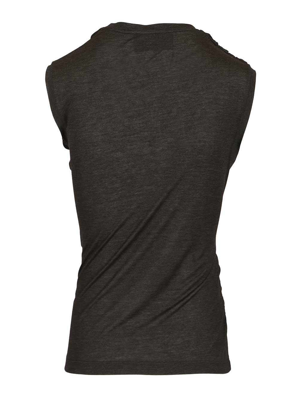 Durazzi Milano Draped Tank Top Top - Nero | bc0784233b22a499583ab18ec1534260cd891a6b