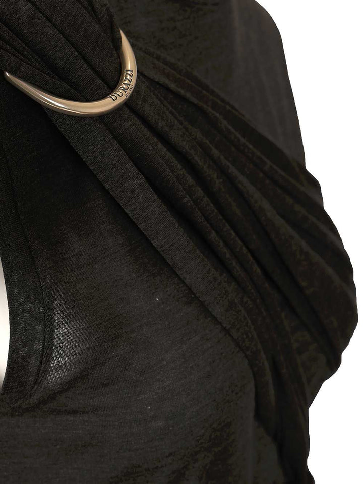 Durazzi Milano Draped Tank Top Top - Nero | 2d54c604bed1a2a6f7497f84bf1f05986199cd23