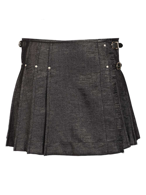 Tweed Kilt Gonne Nero