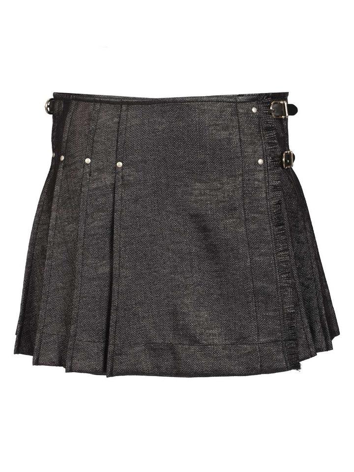 Durazzi Milano Tweed Kilt Skirt Gonne - Nero | 3871491cb5128f18392a61b8f2ad2423312b689e
