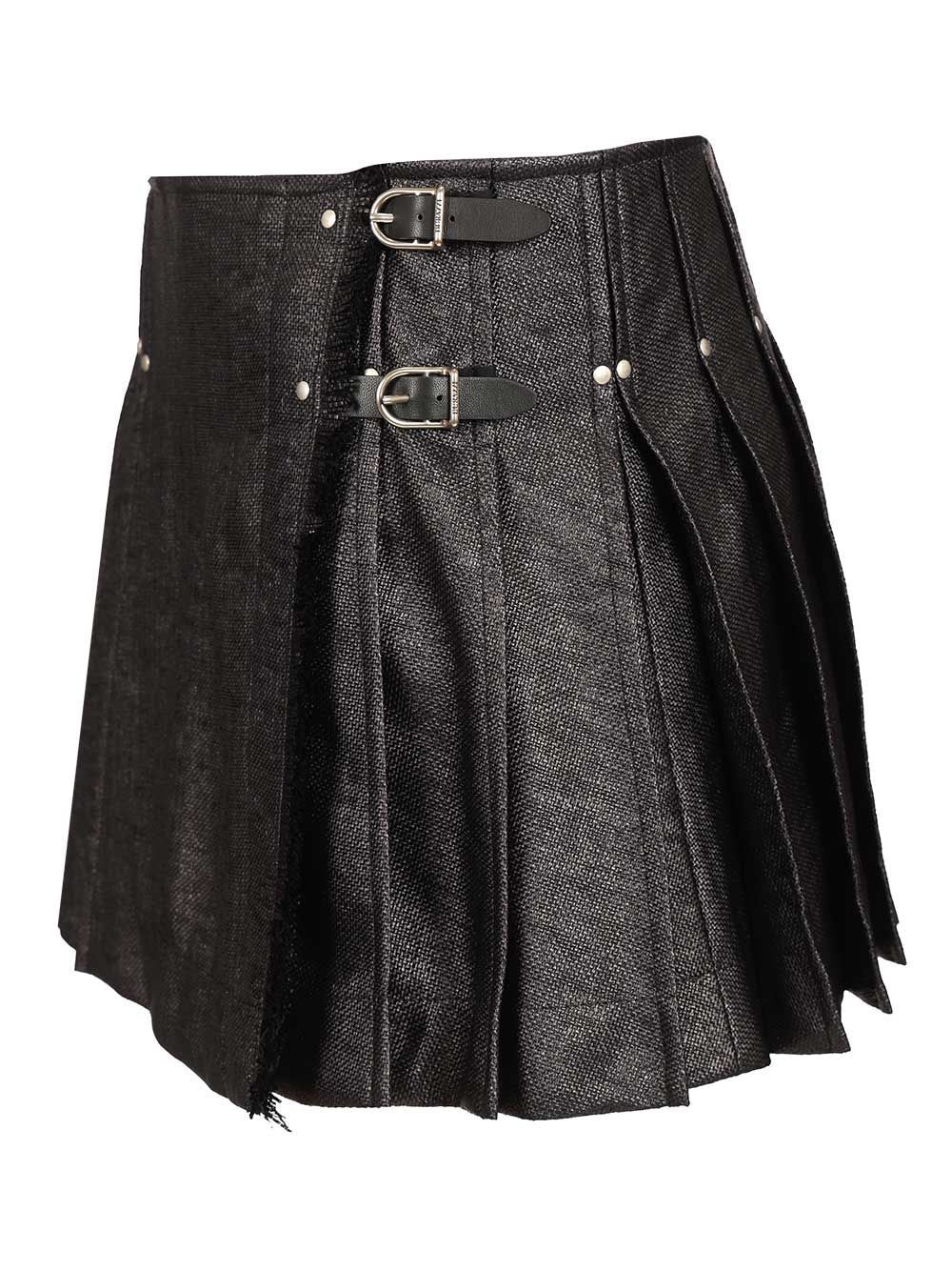 Durazzi Milano Tweed Kilt Skirt Gonne - Nero | ef6f1c93fcc589d5626b6153155b706ca1fa7abd