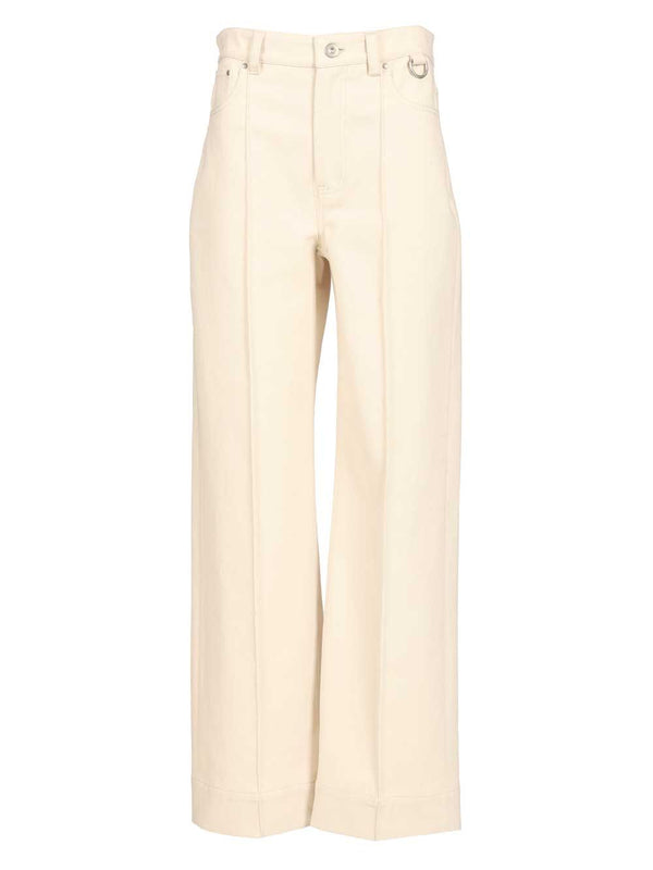 Pantalone In Denim Jeans Beige